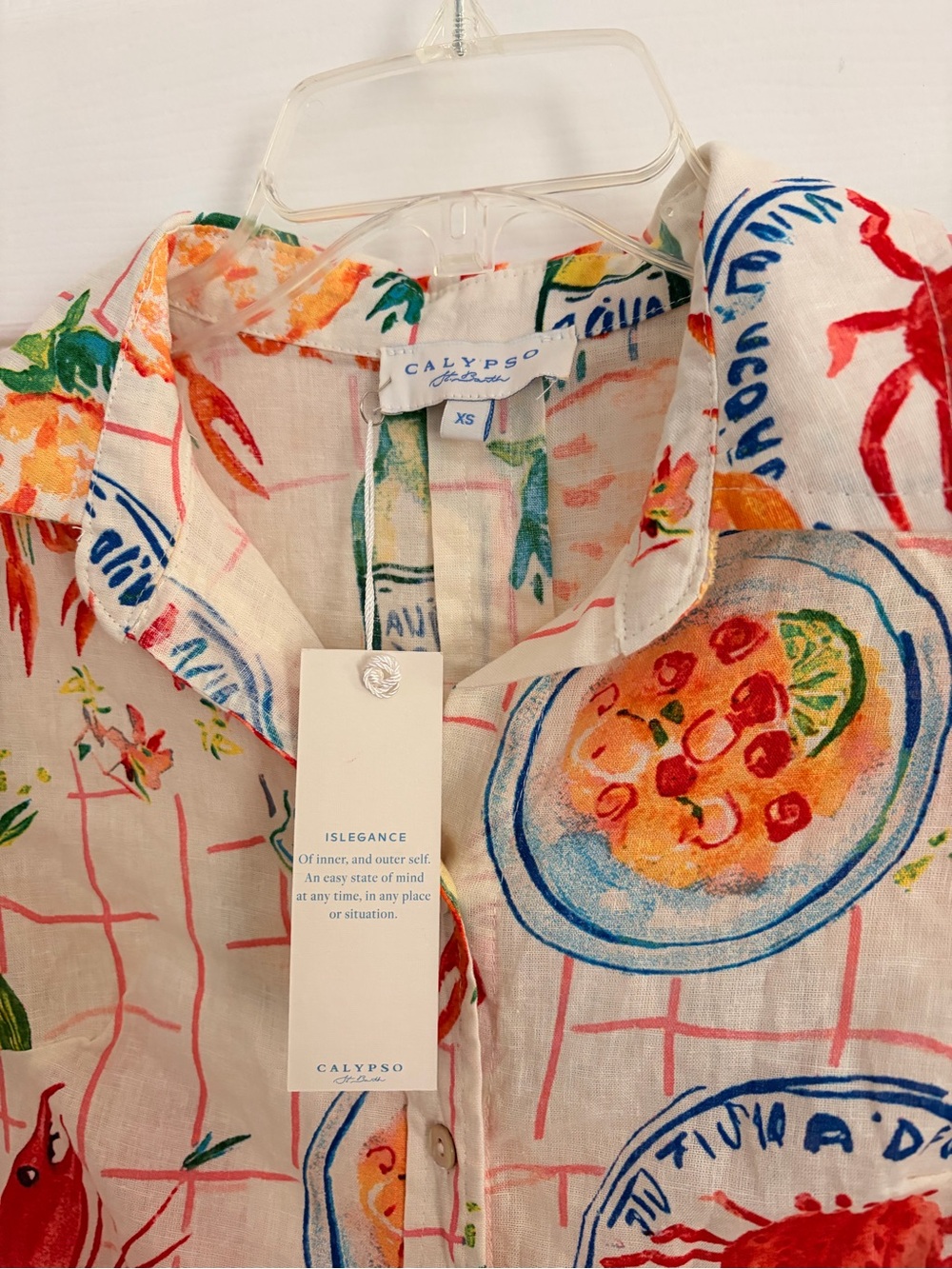 NWT Calypso St. Barth Italian Summer Linen Top Size XS - Picture 2 of 3